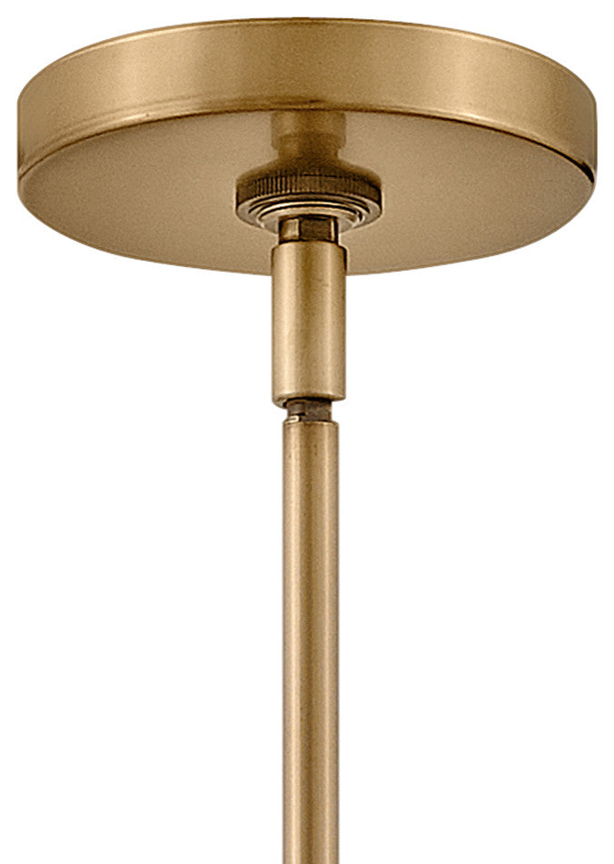 Hinkley 16.75" Facet Extra Small Pendant Light - Heritage Brass + Etched Glass