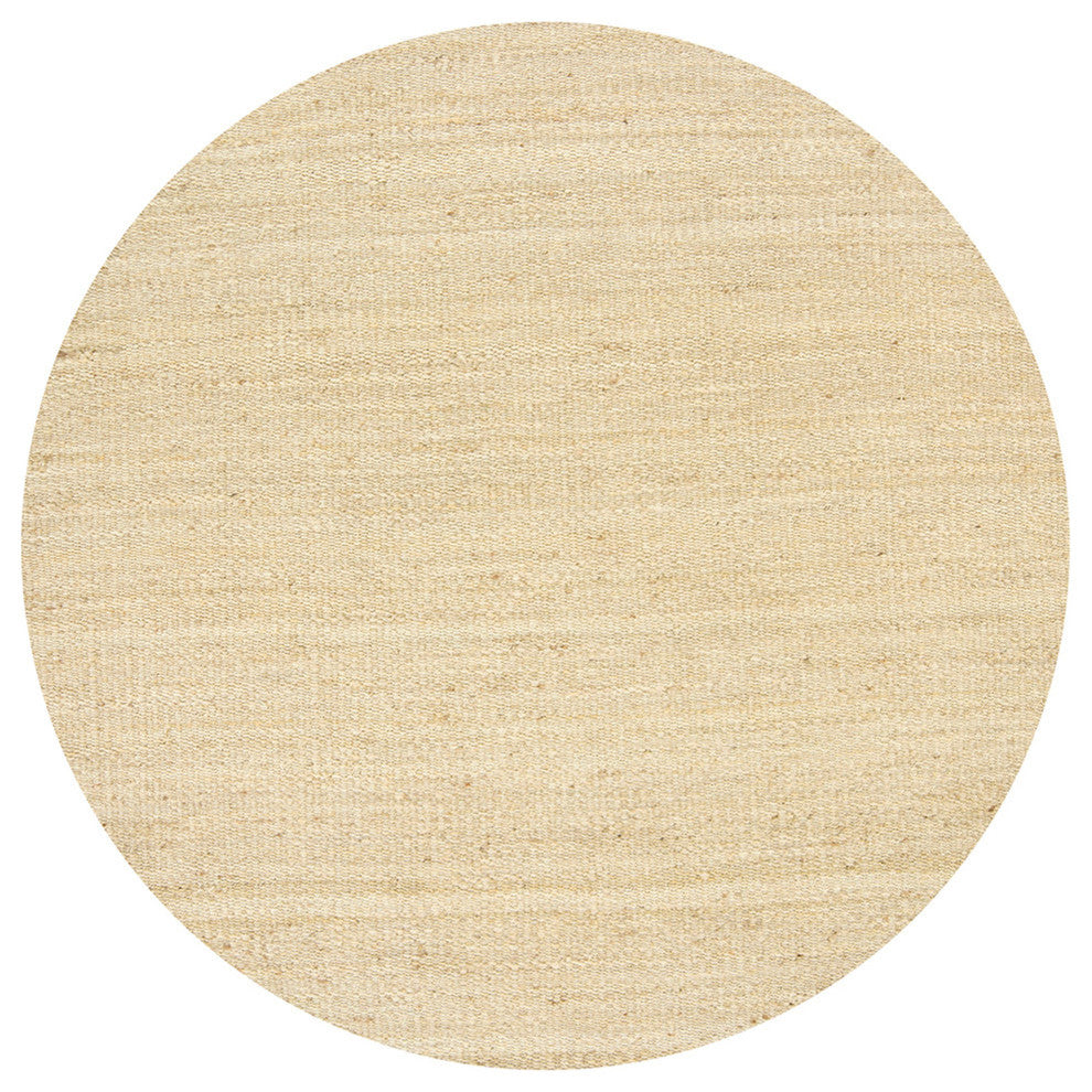 Saket Contemporary Area Rug, Tan, 7'9" Round