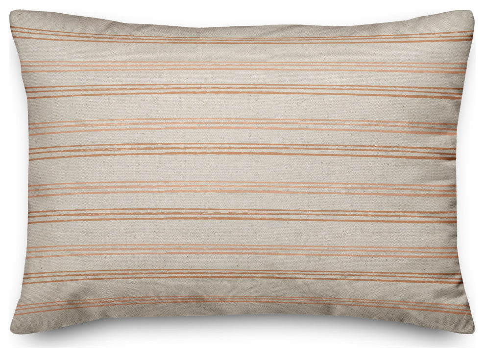 Rust Loose Lines 14x20 Spun Poly Pillow