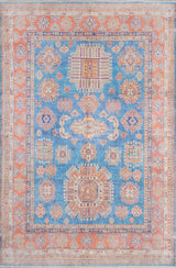 Momeni Chandler Cotton Polyester Traditional Blue Rug 4' X 6'