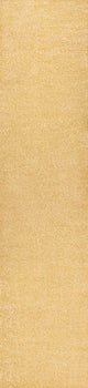 Haze Solid Low-Pile Mustard 2 ft. x 14 ft. Runner Rug
