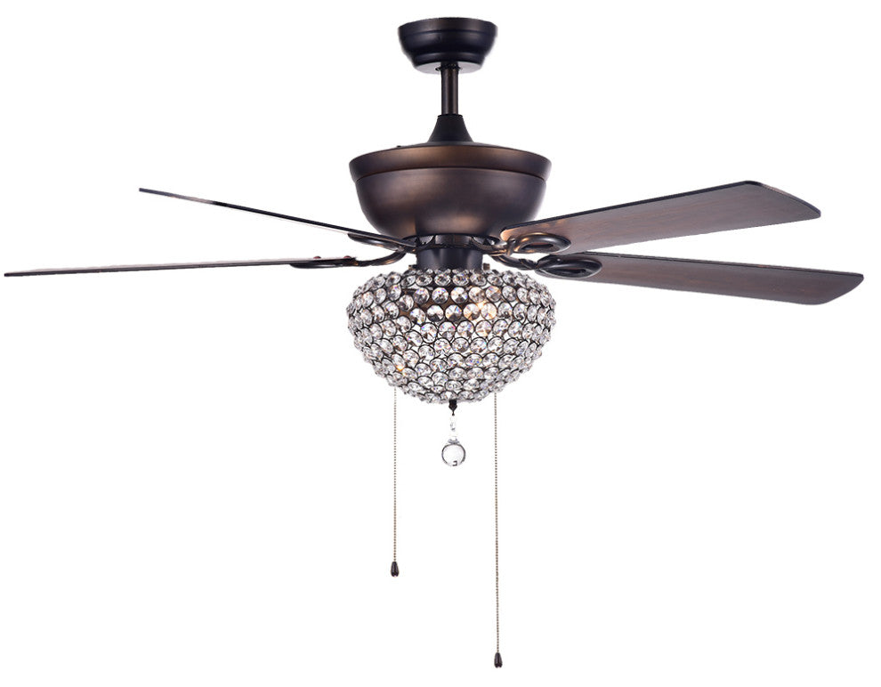 WAREHOUSE OF TIFFANY'S CFL-8176AB Swarna 52 in. 3-Light Indoor Bronze Finish