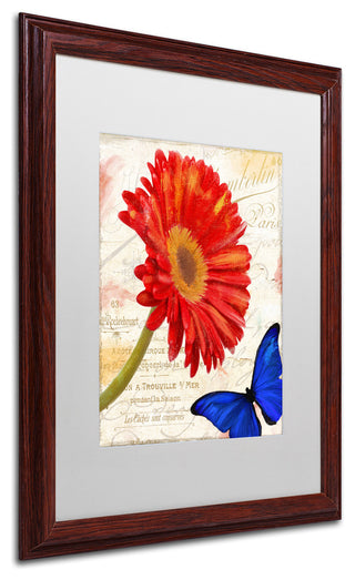 Color Bakery 'Gerbera Daisy' Art, Wood Frame, White Matte, 16"x20"