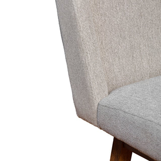 Stancoste Swivel Bar Stool in Brown Oak Wood Finish with Taupe Fabric