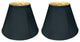 Royal Designs Deep Empire Bell Lamp Shade, Black, 6x12x9.25, Set of 2