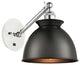 Innovations 317-1W-WPC-M14-BK-LED 1 Light Sconce, White and Polished Chrome