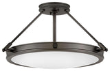 Hinkley Collier 4-Light Medium Semi-Flush Mount 3382BX, Black Oxide