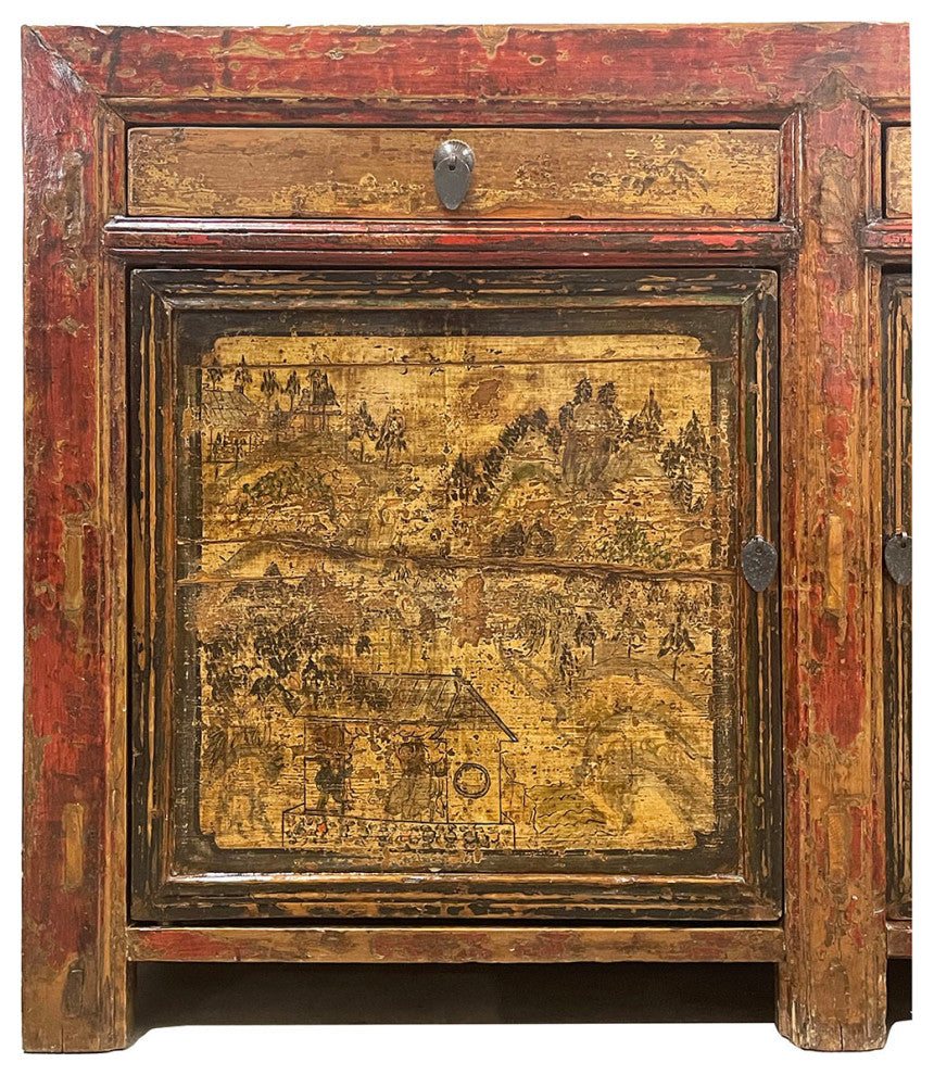 Consigned Late 19th Century Antique Chinese Mongolia Credenza, Sideboard, Buffet