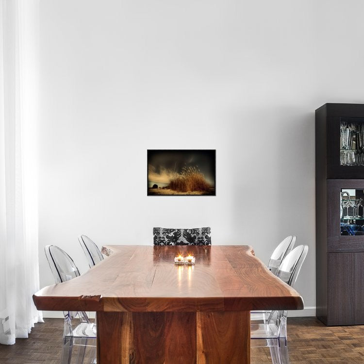 "Untitled" Framed Canvas Giclee by Miki Meir Levi, 23x15"