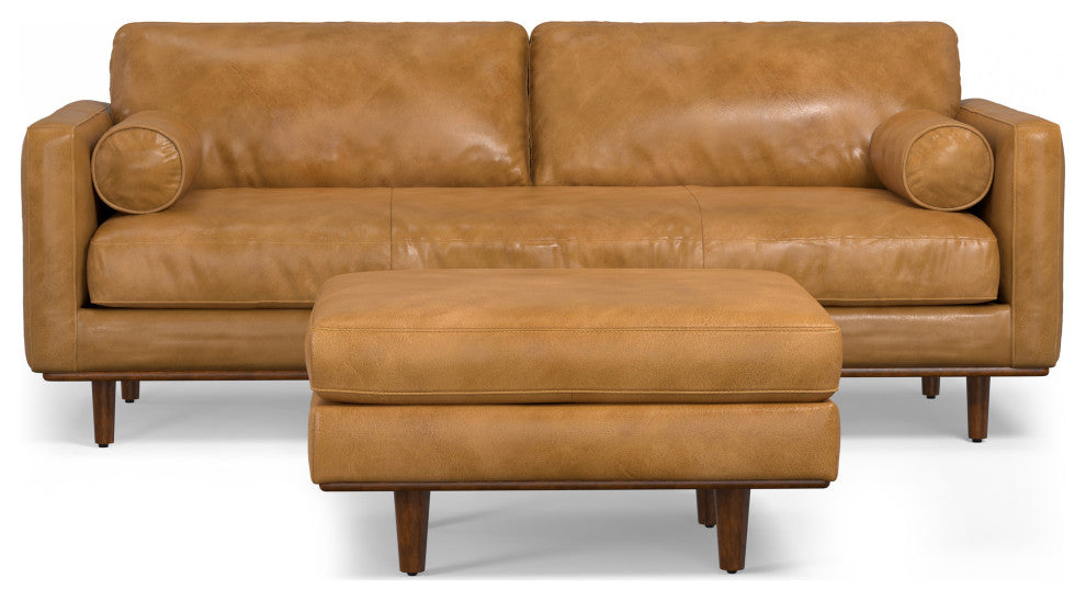 Morrison 89" Sofa and Ottoman Set, Sienna, 89"
