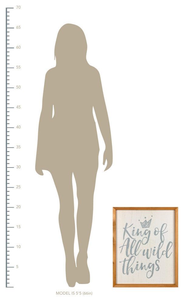 King of All Wild Things Wooden Wall Art