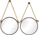 STERLING 53-8502 Round Mirrors on Rope, Set of 2