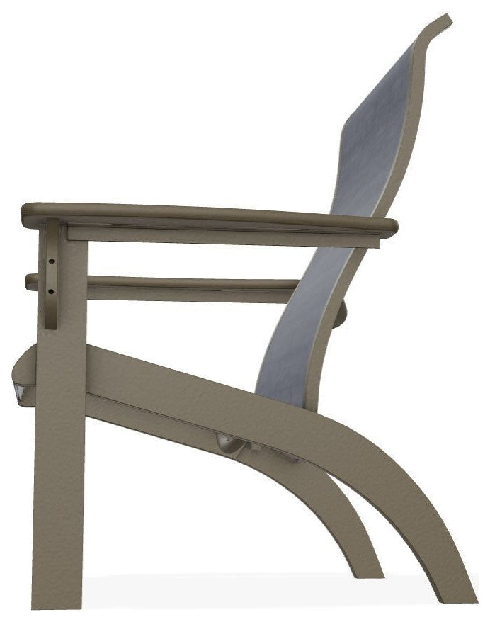 Adirondack Sling Outdoor Adirondack Armchair, Augustine Fennel/Beachwood