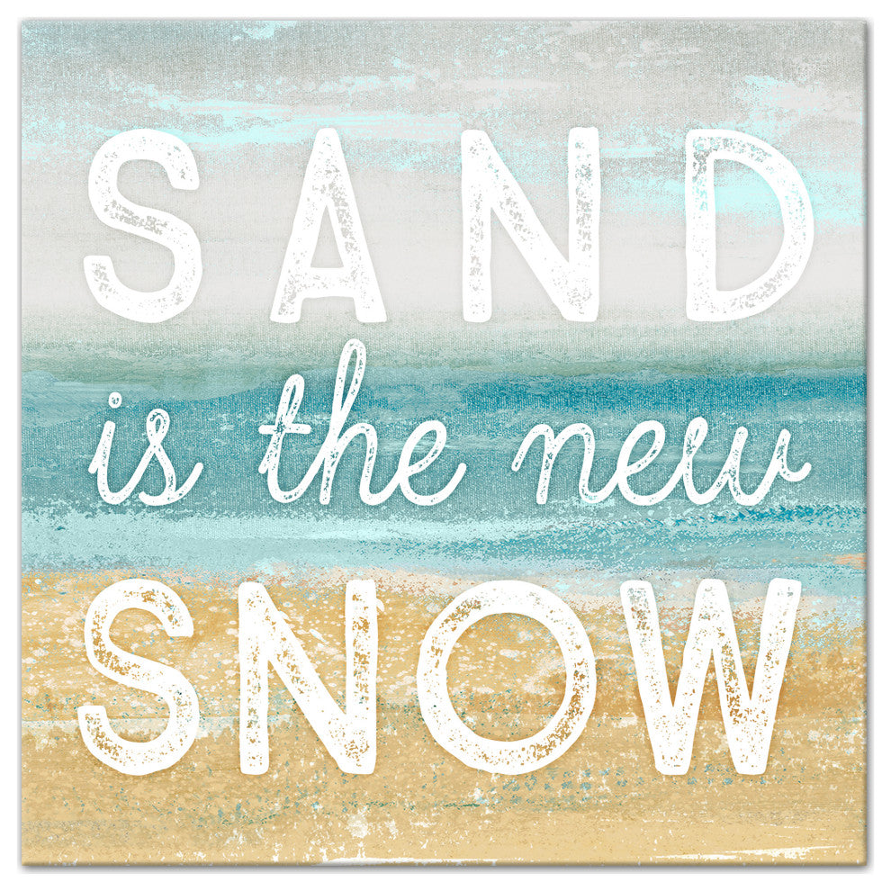Sand is the New Snow 12x12 Canvas Wall Art