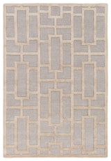 Arise Modern Light Gray, Khaki Area Rug, 4'x6'
