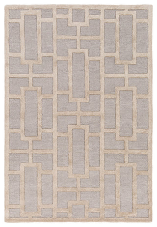 Arise Modern Light Gray, Khaki Area Rug, 4'x6'