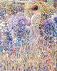 Frederick Carl Frieseke A Lady in a Garden, Gallery Wrapped Canvas, 20"x25"