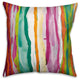 Colorful Abstract Stripes Spun Poly Pillow, 18x18
