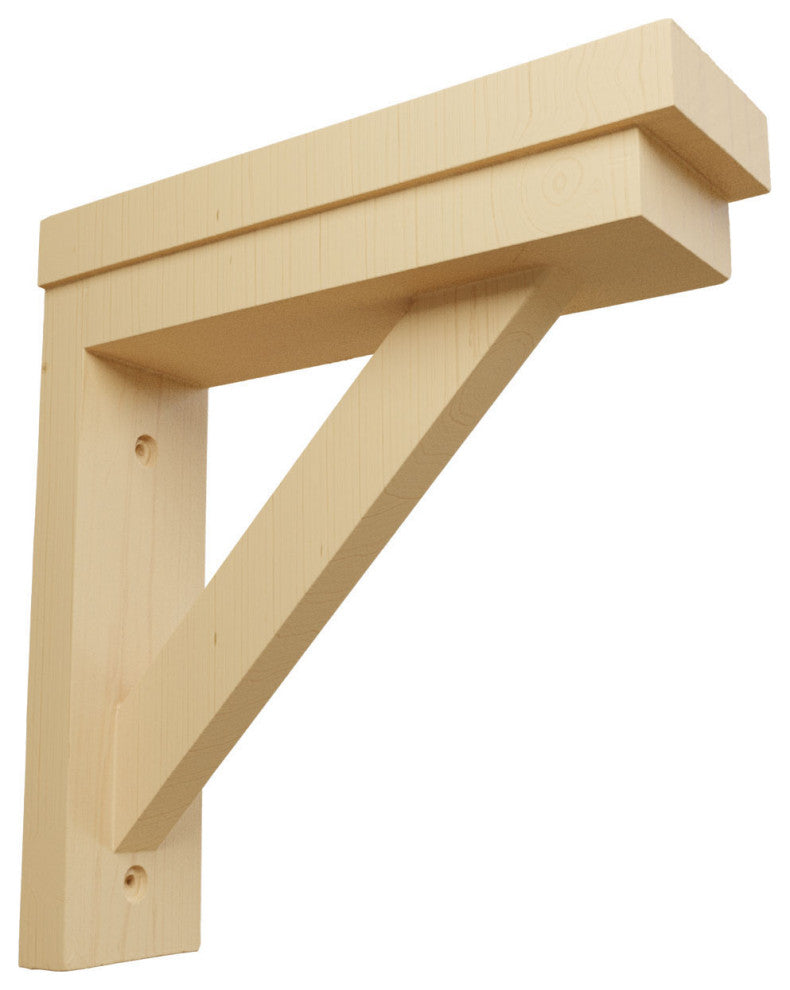 2 1/2"W x 8 3/4"D x 8 1/4"H Traditional Shelf Bracket, Alder
