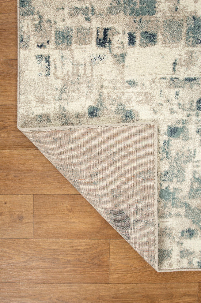 Heritage Beige/Blue Wonder Distressed Moroccan Area Rug, 7'7 X10'10