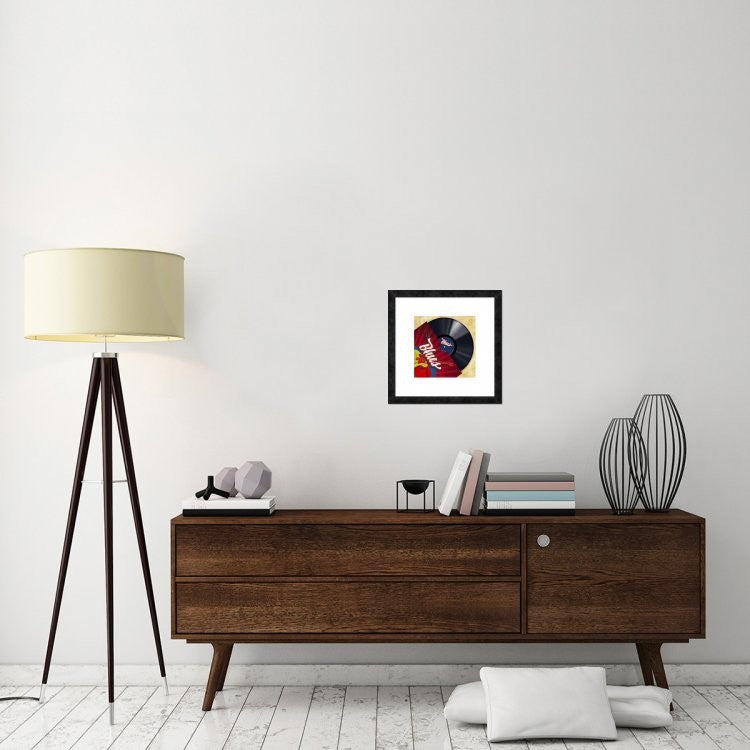 "Vinyl Club, Blues" Framed Digital Print by Steven Hill, 18"x18"