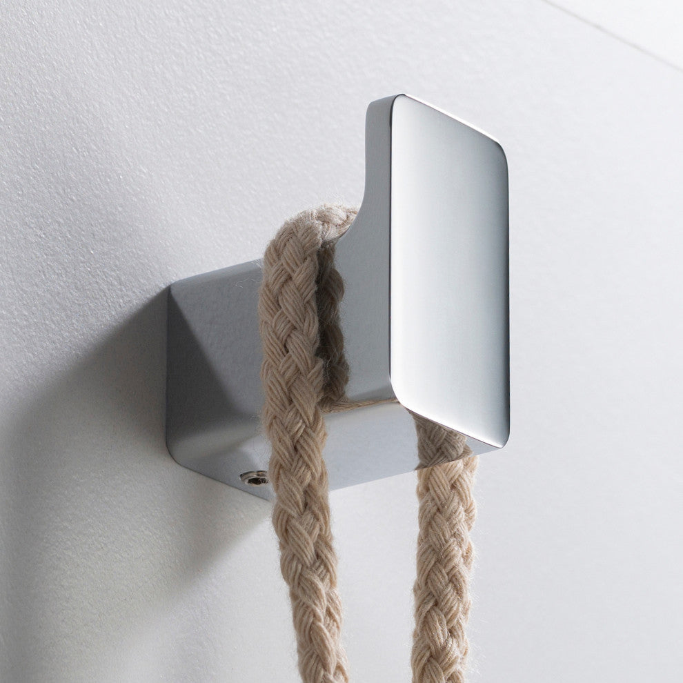 Stelios Bathroom Robe and Towel Hook, Chrome
