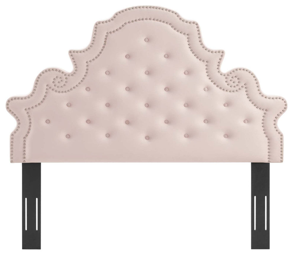 Diana Tufted Performance Velvet Twin Headboard Pink