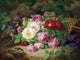 Tile Mural Bouquet Of Rose On The Forest Floor Josef Lauer, 6"x8", Glossy