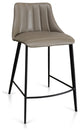 Archie Counter Stools, Taupe Faux Leather, Set of 2