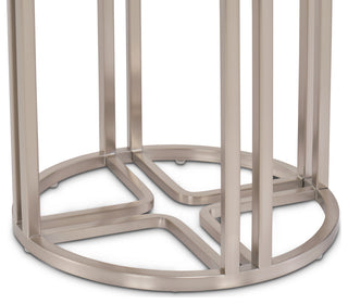 Lanterna Chairside Table - Silver Mist