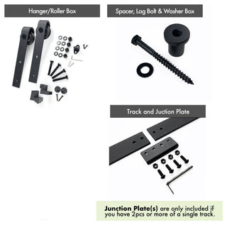Double Barn Doors / Mela 7444 White Silk / 13FT Rail, 56" X 84" ( 2* 28x84)