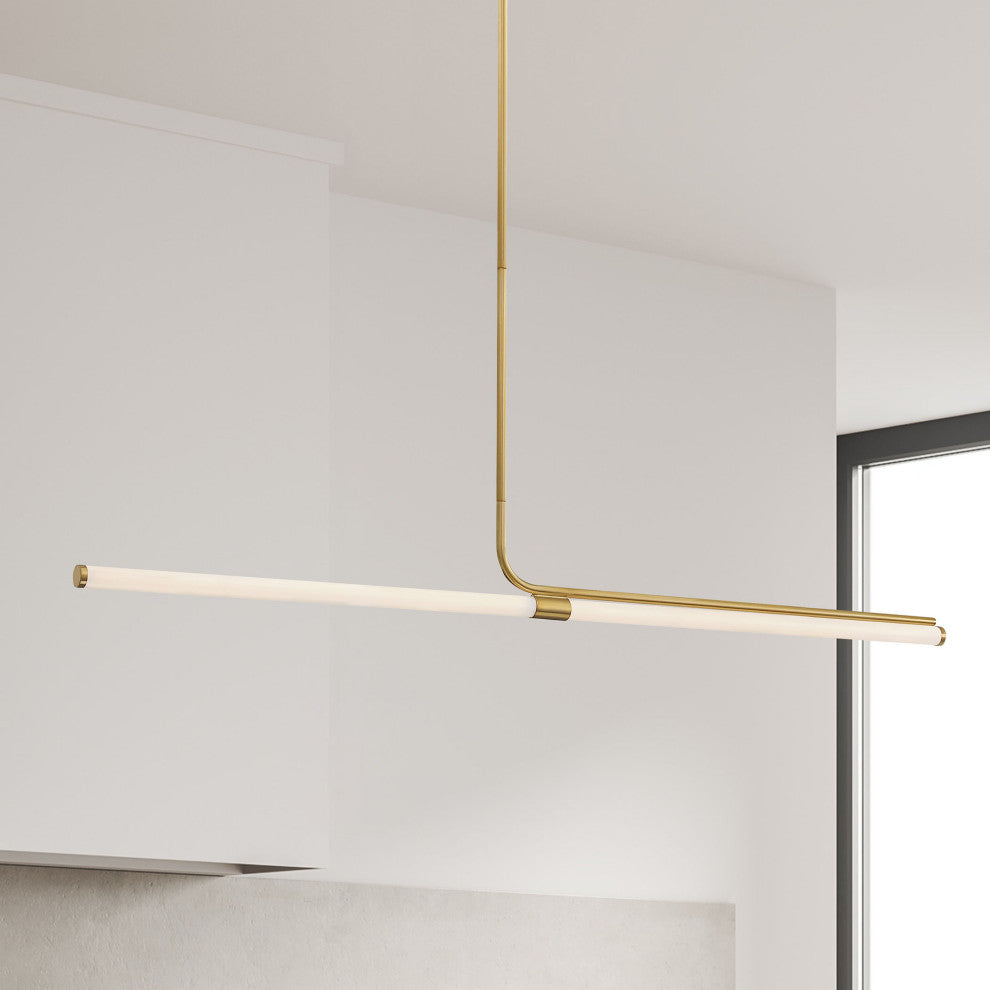 Corvette Modern 1 Light Aged Brass White Metal Pendant