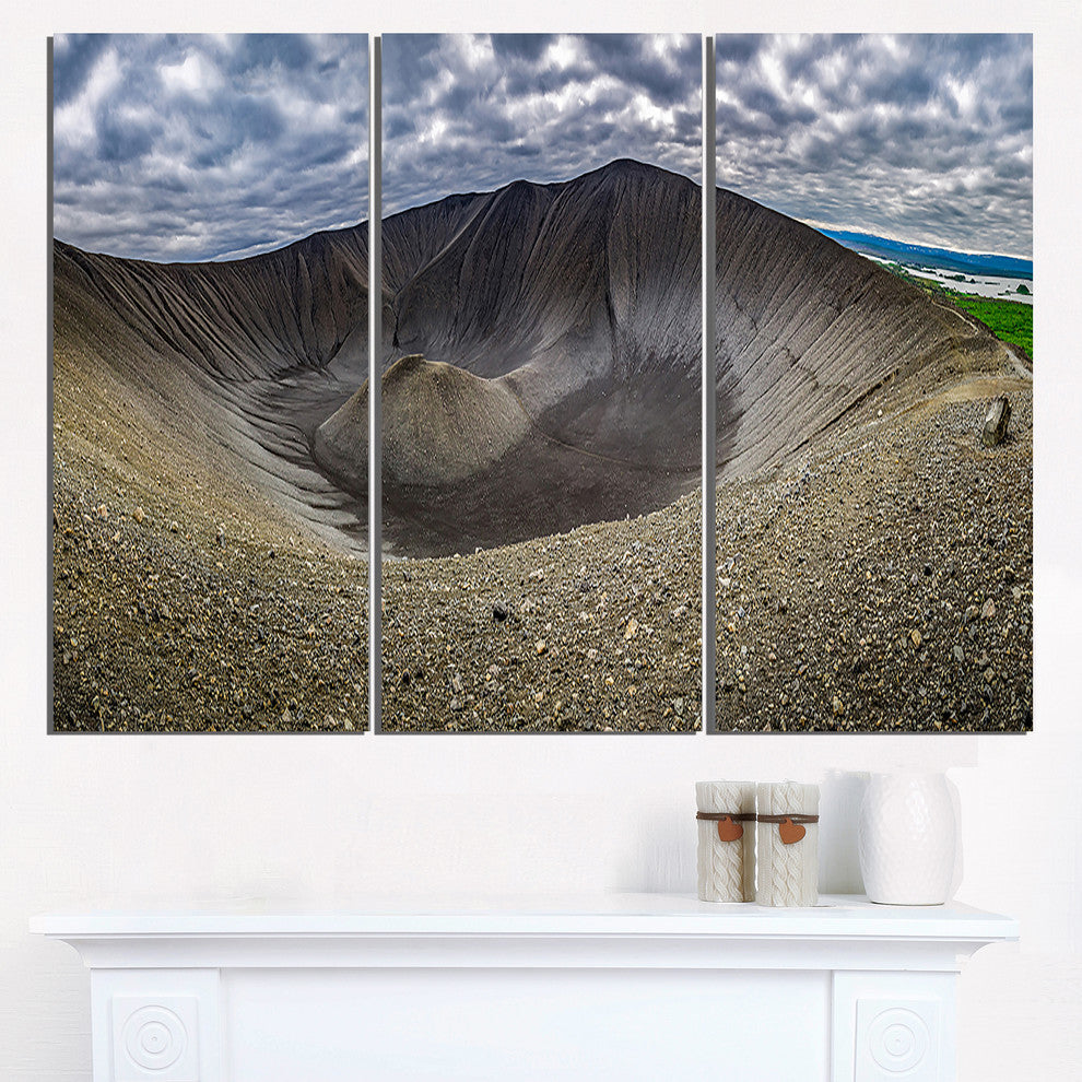 "Volcano Crater Dimmu Borgir" Metal Wall Art, 3 Panels, 36"x28"