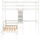 Gewnee Wood Convertible Twin Loft Bed with L-Shape Desk in White