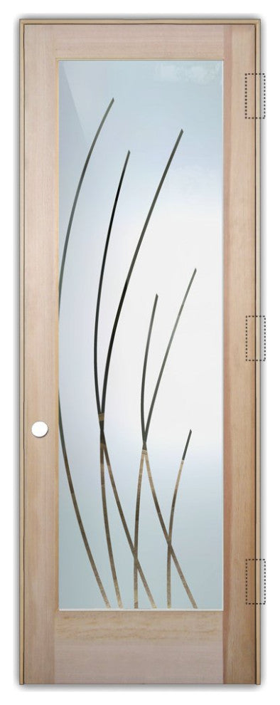 Interior Prehung Door or Interior Slab Door - Sleek Arcs - Douglas Fir...
