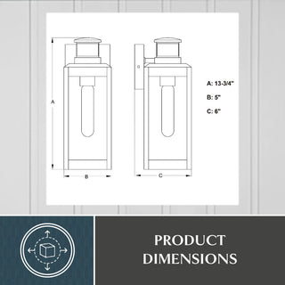 Kinzie Black Motion Sensor Dusk to Dawn Outdoor Wall Light Fixture Clear Glass, 5"wx13.75"hx6"d