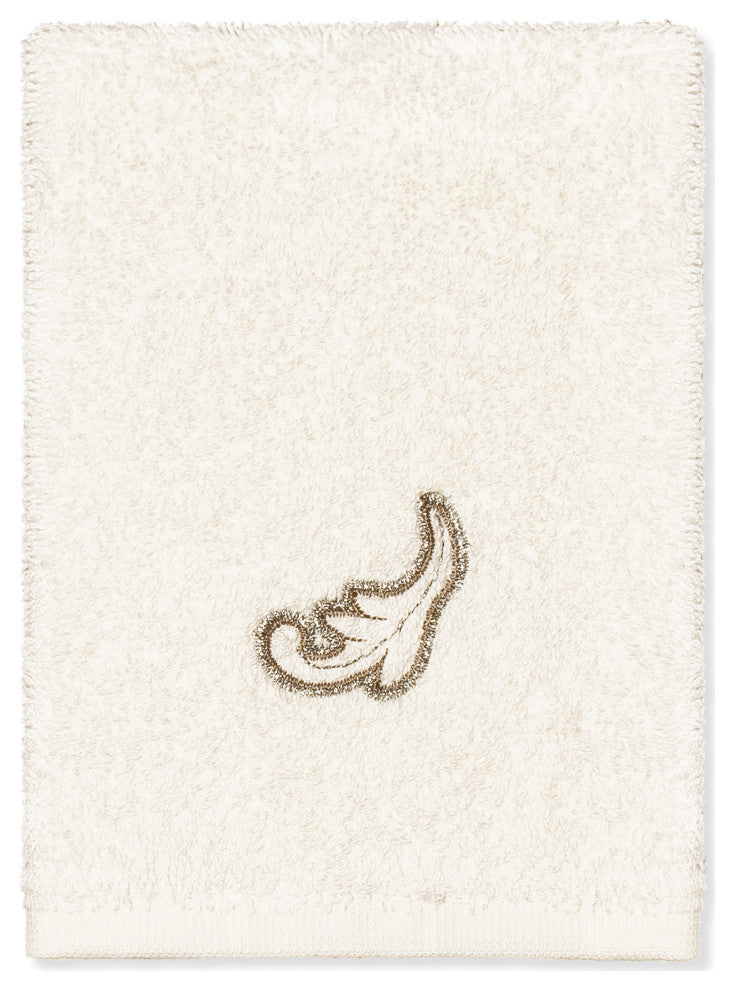 Linum Home Textiles Turkish Cotton April 3-Piece Embellished Towel Set, Cream