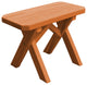 Pine Cross-Leg Bench, Cedar Stain, 2 Foot