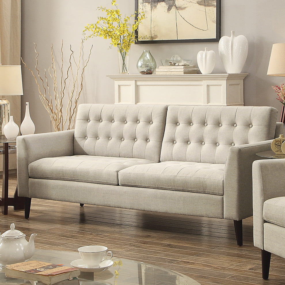 Estrella Tufted Sofa, Beige
