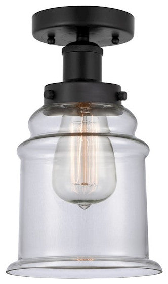 Innovations 616-1F-BK-G182 Canton 1 Light Semi-Flush Mount, Matte Black