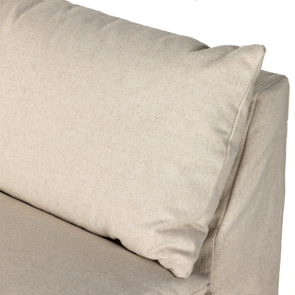 Grant Slipcover Armless Sofa-94"-Natural