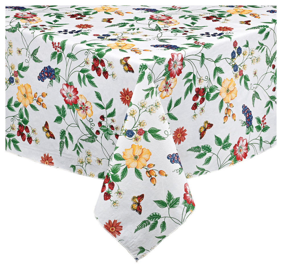 Enchanted Garden 100% Vynil Tablecloth, 60"x120"
