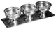 Hammered Serving Tray With Oblong Bowls