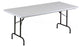 Modern Folding Table, Y-Shaped Metal Legs With Rectangular Plastic Top, White