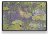 "Game of Shadows" - A Reflective Pond's Serene Art Canvas