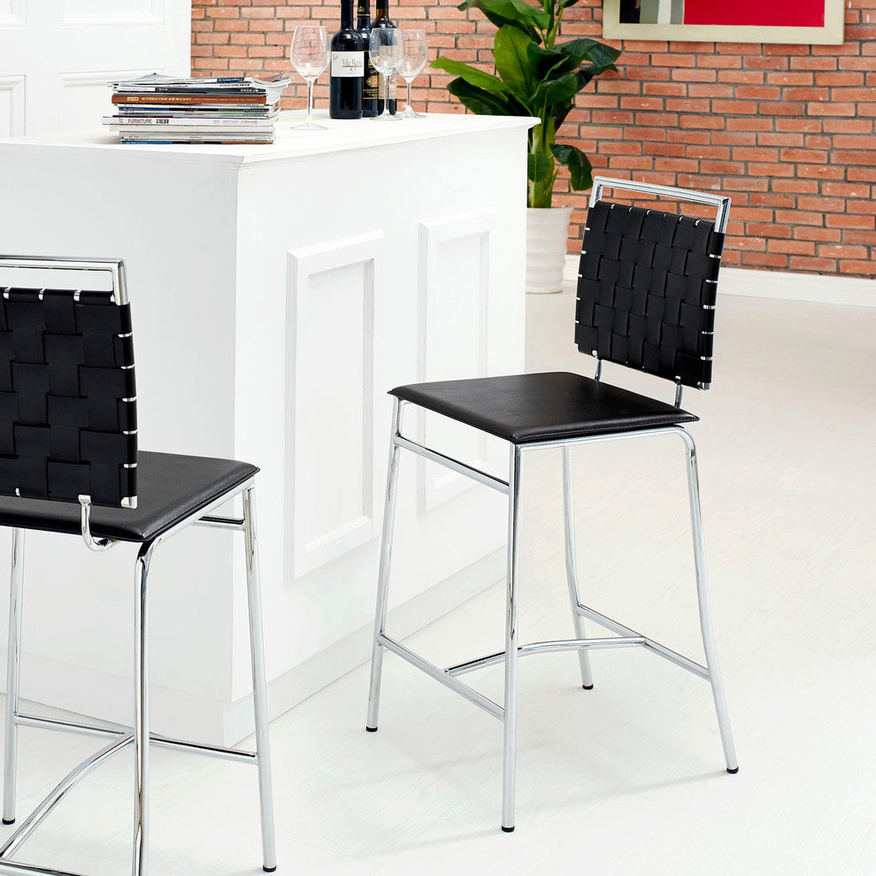Modern Contemporary Dining Kitchen Counter Stool Black
