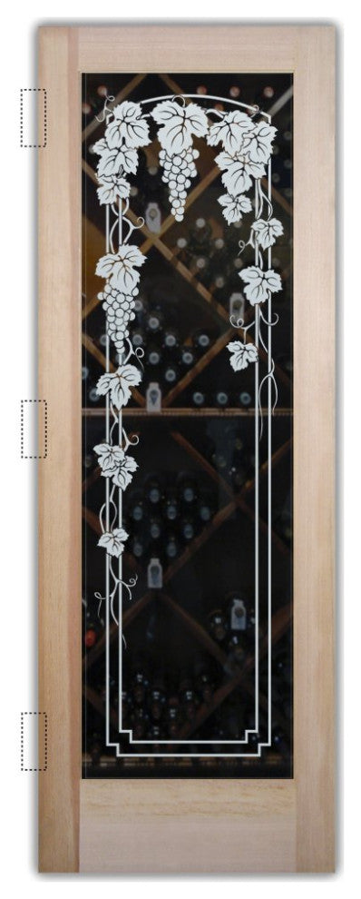 Wine Door - Vineyard Grapes Trellis - Douglas Fir (stain grade) - 32" x 80"...