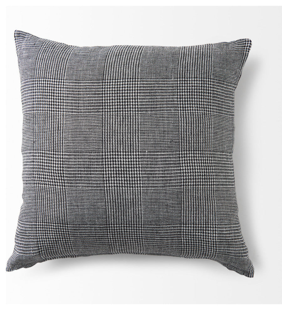 Mercana "Ramone" 20x20 Black & White Fabric Decorative Pillow Cover
