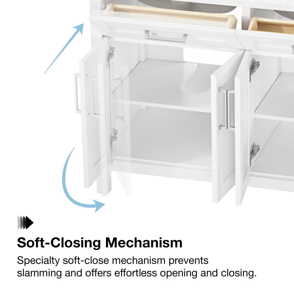 OVE Decors Tahoe 48" Double Sink Bathroom Vanity, White
