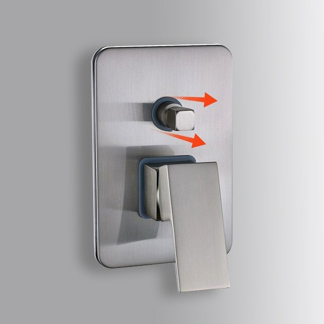 2 Way Brushed Nickel Control Valve Mixer Shower
